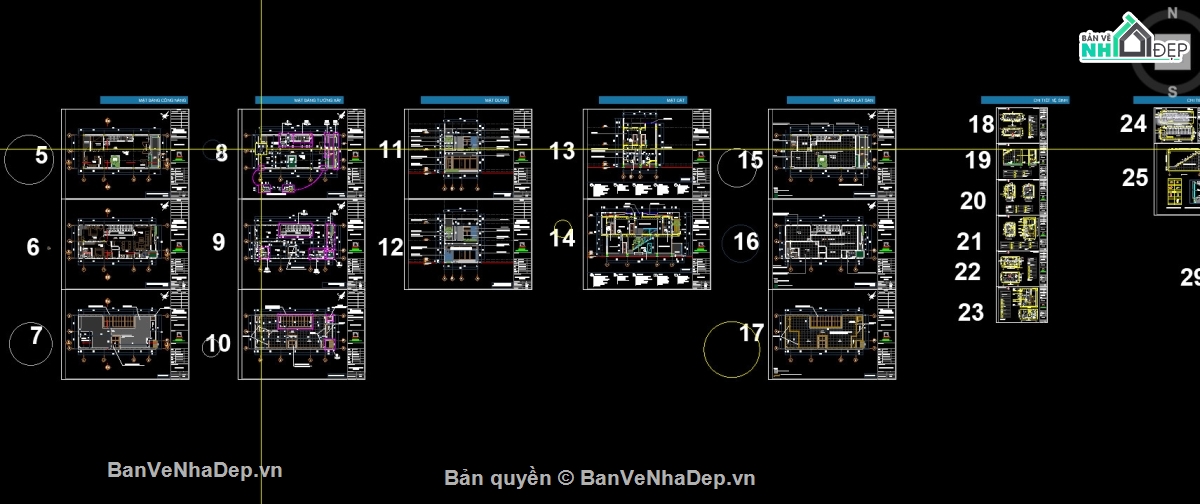 nhà phố 2 tầng,nhà phố 7x15m,kiến trúc nhà phố,Hồ sơ thiết kế nhà phố file cad