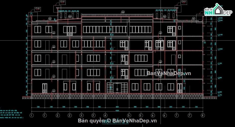 bệnh viện 5 tầng,file cad bệnh viện 5 tầng,bệnh viện 5 tầng file cad,bản vẽ bệnh viện 5 tầng
