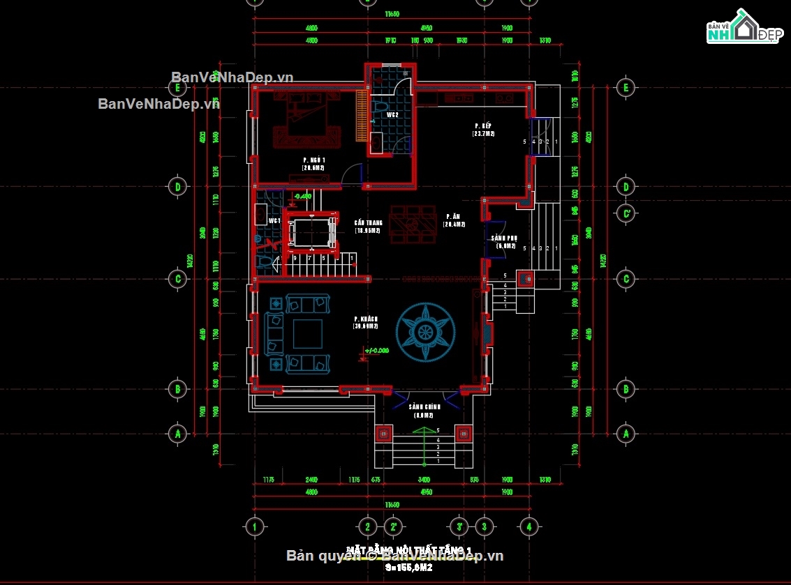 biệt thự 3 tầng,biệt thự cổ điển 3 tầng,3 tầng