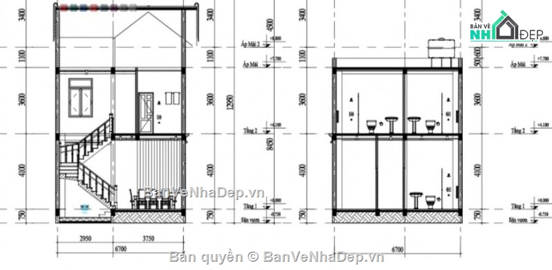 biệt thự 2 tầng,kiến trúc biệt thự,nhà biệt thự mái nhật