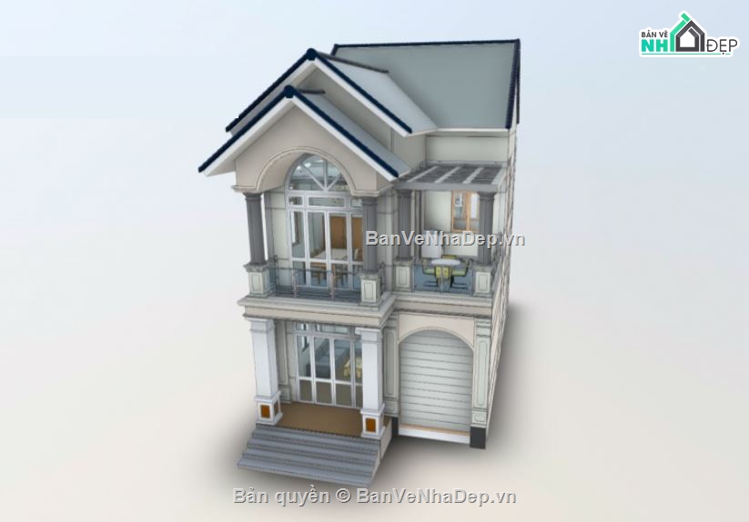 biệt thự 2 tầng,kiến trúc biệt thự,nhà biệt thự mái nhật