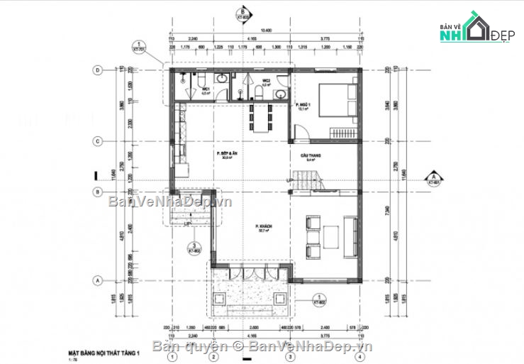 biệt thự 2 tầng,kiến trúc biệt thự,biệt thự revit