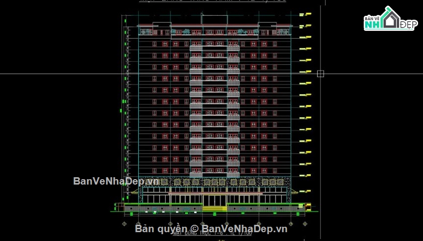 file cad chung cư 15 tầng,bản vẽ chung cư 15 tầng,chung cư 15 tầng