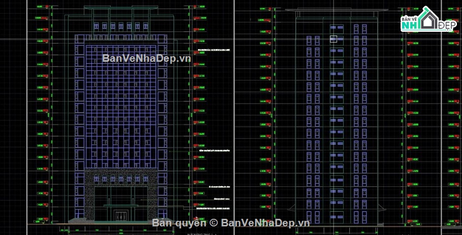 chung cư 18 tầng 1 hầm,bản vẽ chung cư 18 tầng 1 hầm,chung cư 18 tầng 1 hầm cad