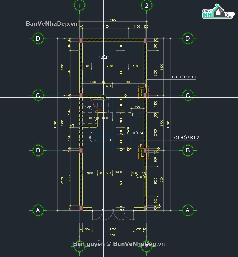 Nhà phố 3 tầng,Nhà phố,bản vẽ nhà phố,nhà phố file cad