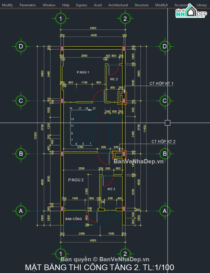 Nhà phố 3 tầng,Nhà phố,bản vẽ nhà phố,nhà phố file cad