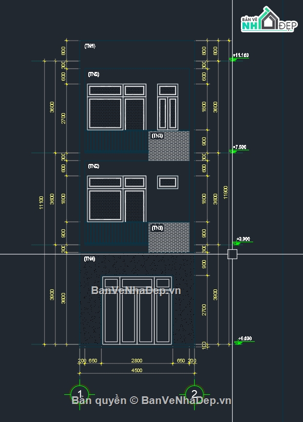 Nhà phố 3 tầng,Nhà phố,bản vẽ nhà phố,nhà phố file cad