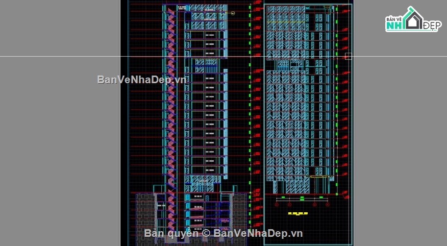 Nhà văn phòng 17 tầng,tòa nhà văn phòng 17 tầng,tòa nhà văn phòng file cad