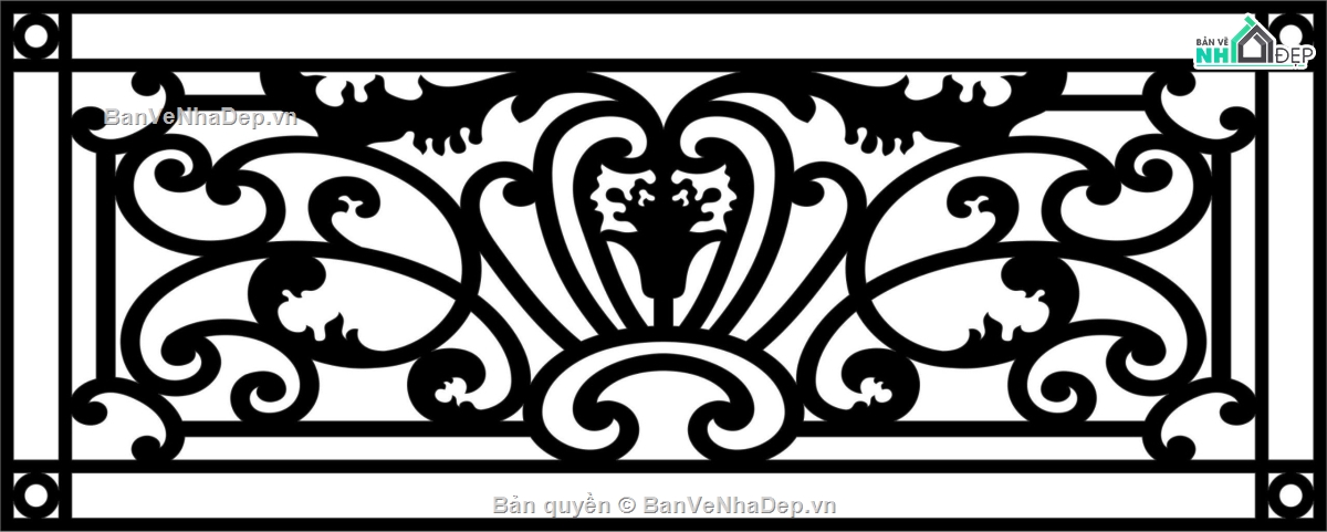 Lan can CNC file dxf,Lan can cnc đẹp,lan can cnc mới nhất