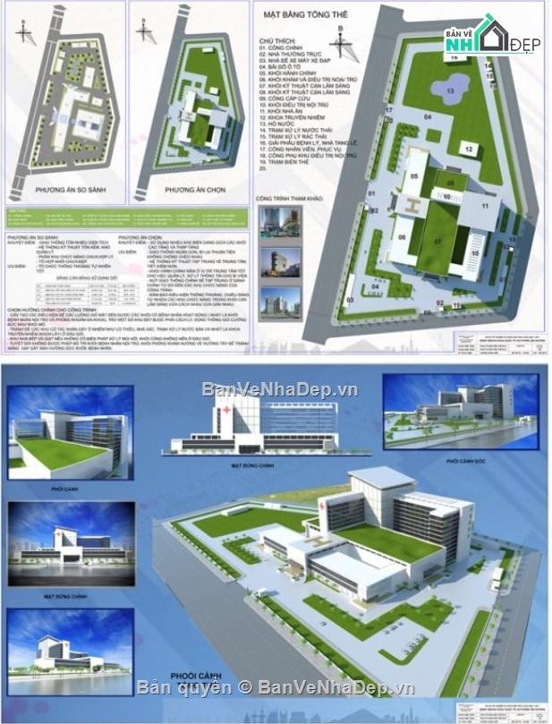 thiết kế kiến trúc bệnh viên,kiến trúc bệnh viện,đồ án kiến trúc bệnh viện