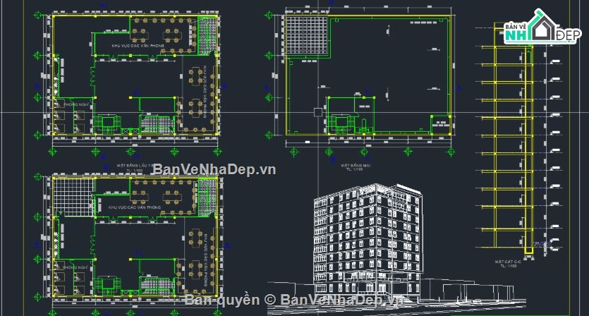 trụ sở làm việc,tầng hầm,Đồ án trụ sở,10 tầng,10 tầng + hầm