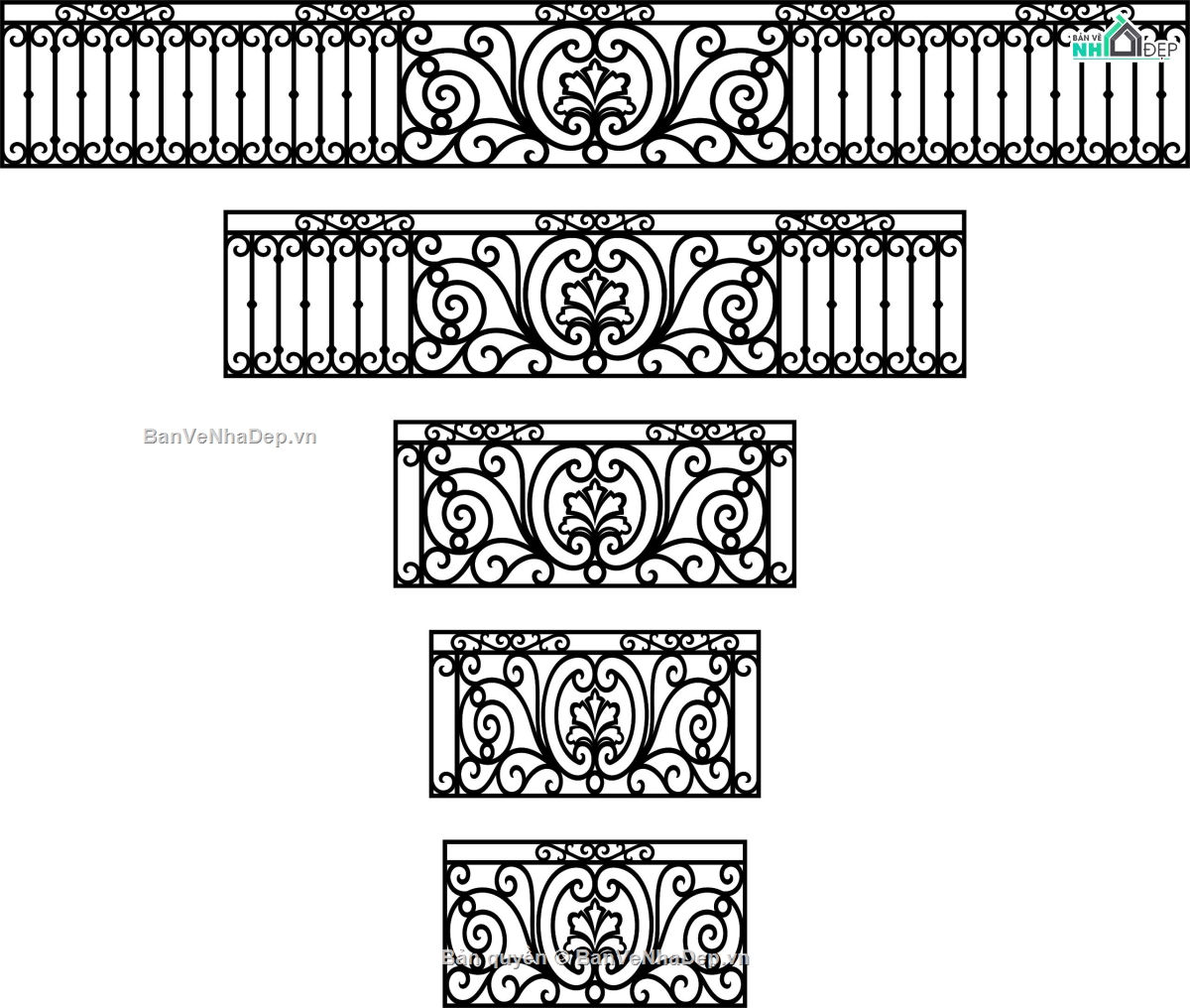 Mẫu lan can,lan can,lan can đẹp,lan can dxf