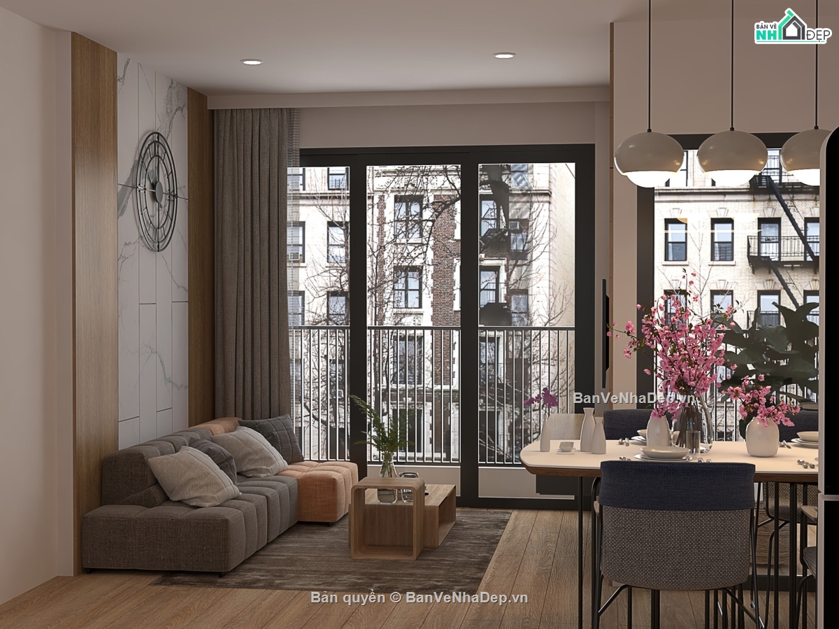 su khách bếp,3d phòng khách bếp,file sketchup khách bếp,model khách bếp