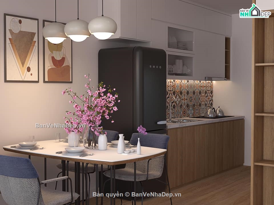 su khách bếp,3d phòng khách bếp,file sketchup khách bếp,model khách bếp