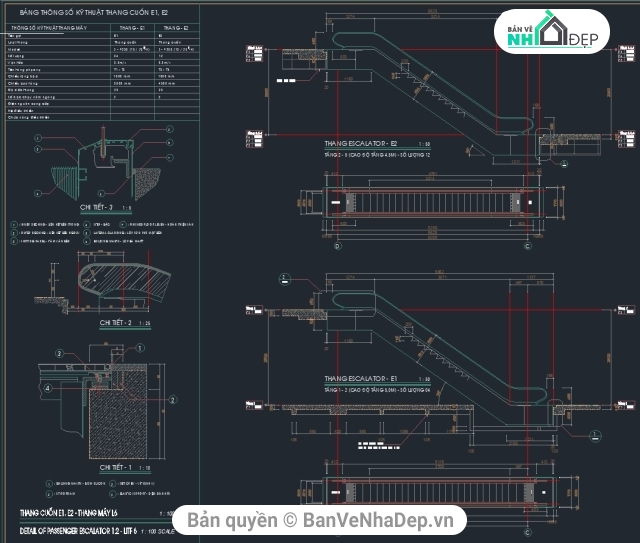 thang máy,thang cuốn,chi tiết thang máy,chi tiết thang cuốn,bản vẽ thang máy,bản vẽ thang cuốn