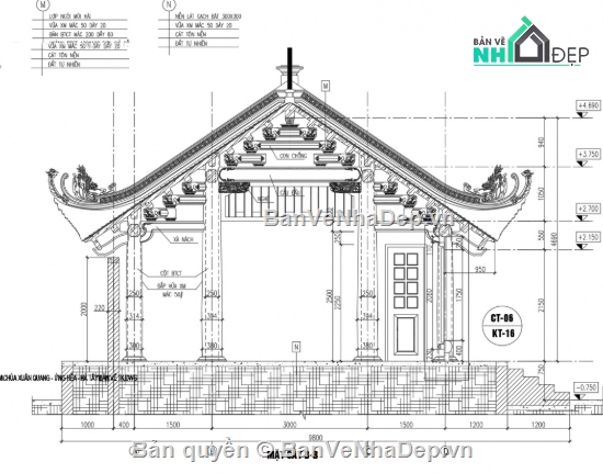chùa,file cad chùa,cad chùa,chùa file cad