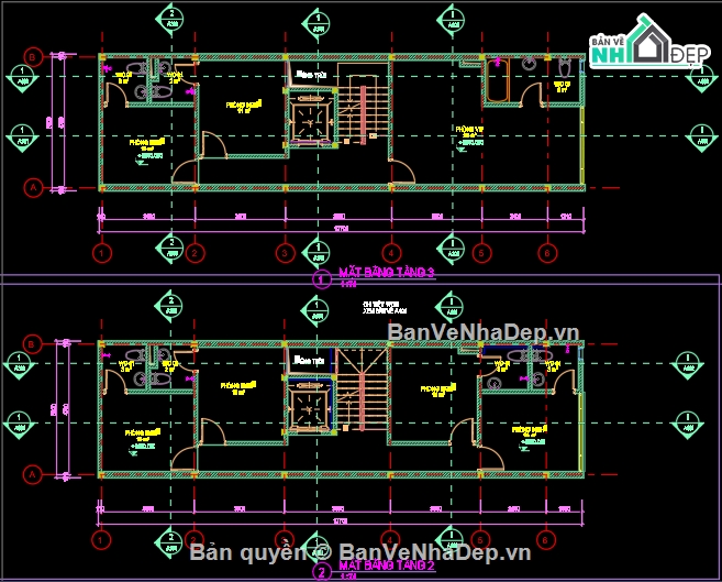 nhà 4 tầng,Bản vẽ nhà 4 tầng,Bản vẽ nhà nghỉ,nhà nghỉ 4 tầng