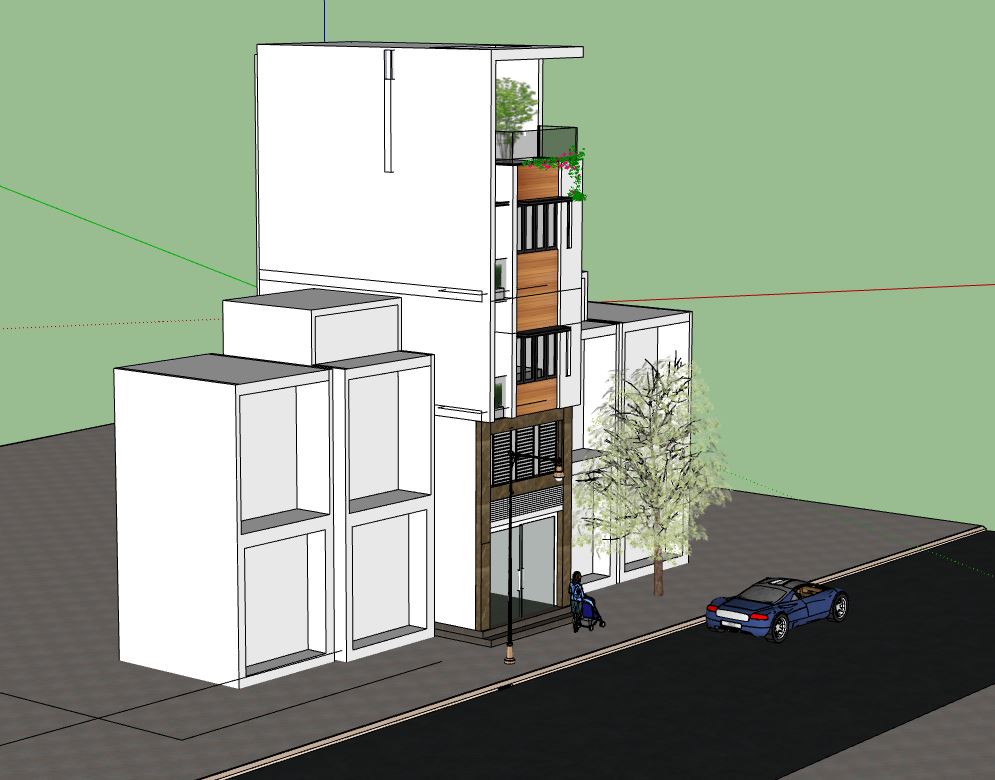 nhà phố 4 tầng,phối cảnh nhà phố 4 tầng,thiết kế nhà phố 4 tầng,bản vẽ nhà phố 4 tầng