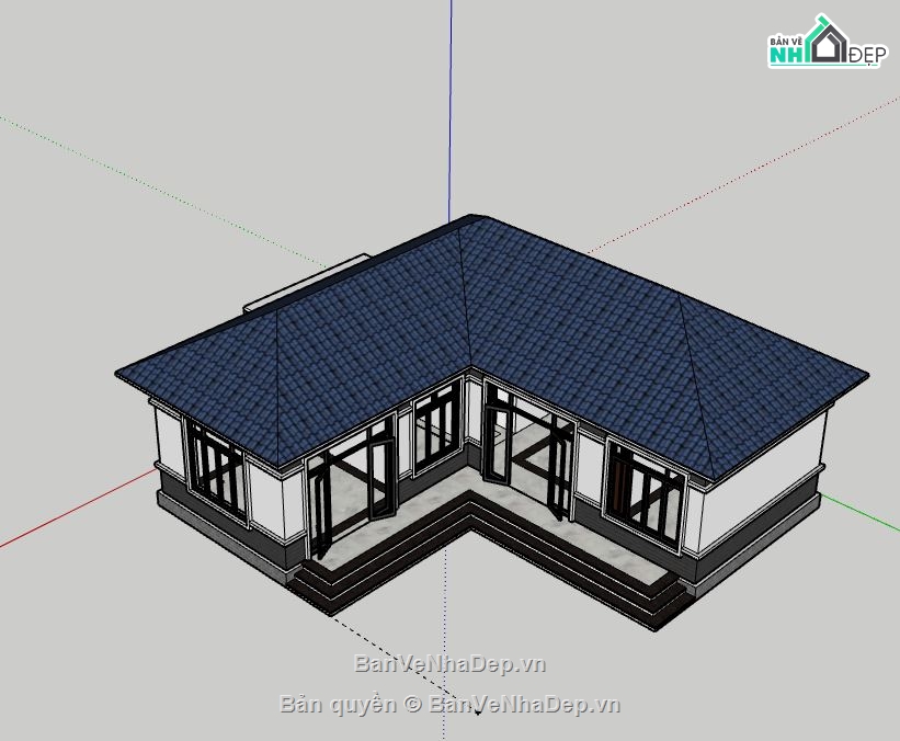 Biệt thự 1 tầng,model su biệt thự 1 tầng,file su biệt thự 1 tầng