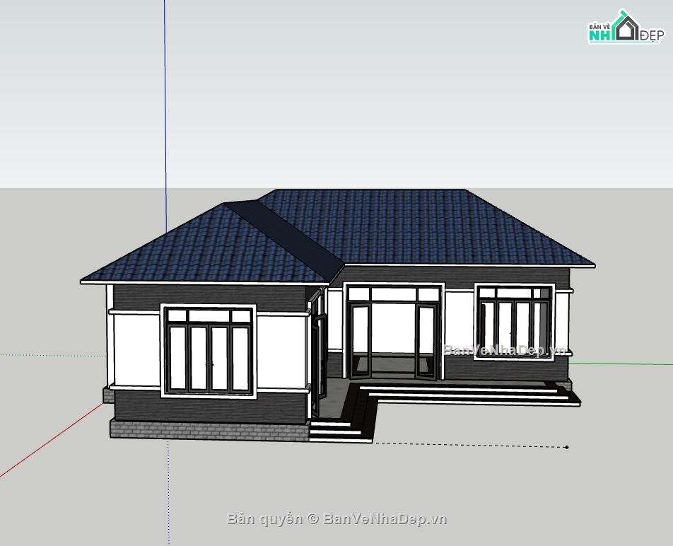 Biệt thự 1 tầng,model su biệt thự 1 tầng,file su biệt thự 1 tầng