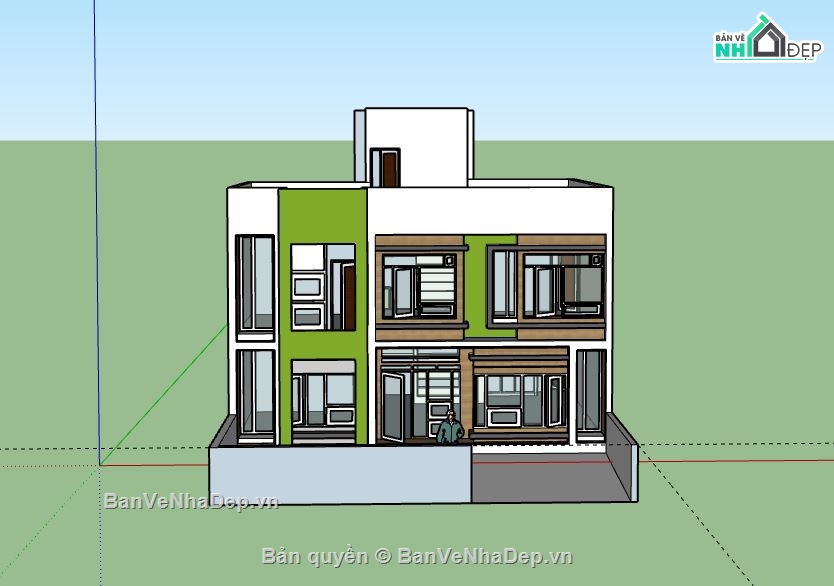 Biệt thự 2 tầng,model su biệt thự 2 tầng,file su biệt thự 2 tầng