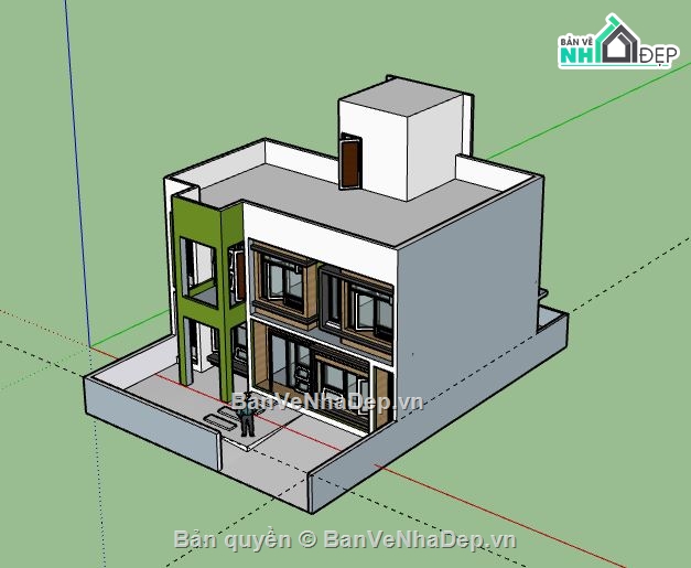 Biệt thự 2 tầng,model su biệt thự 2 tầng,file su biệt thự 2 tầng