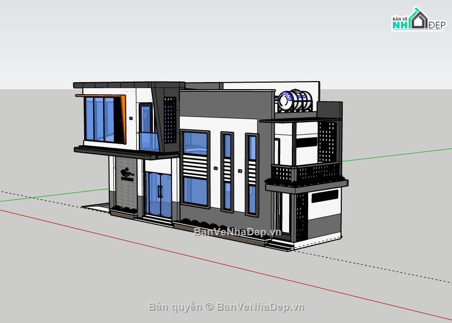 Biệt thự 2 tầng,model su biệt thự 2 tầng,file su biệt thự 2 tầng