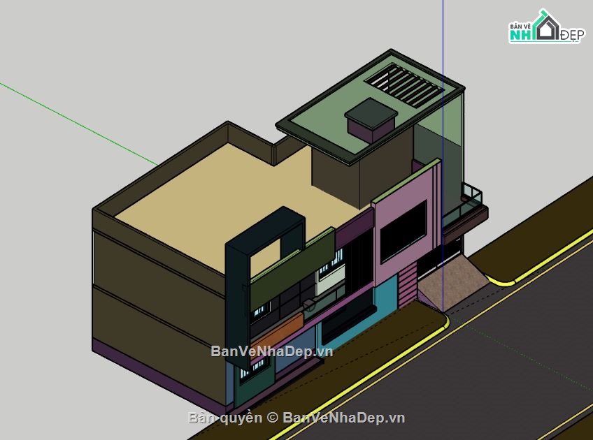 Biệt thự 2 tầng,Model su biệt thự 2 tầng,biệt thự 2 tầng