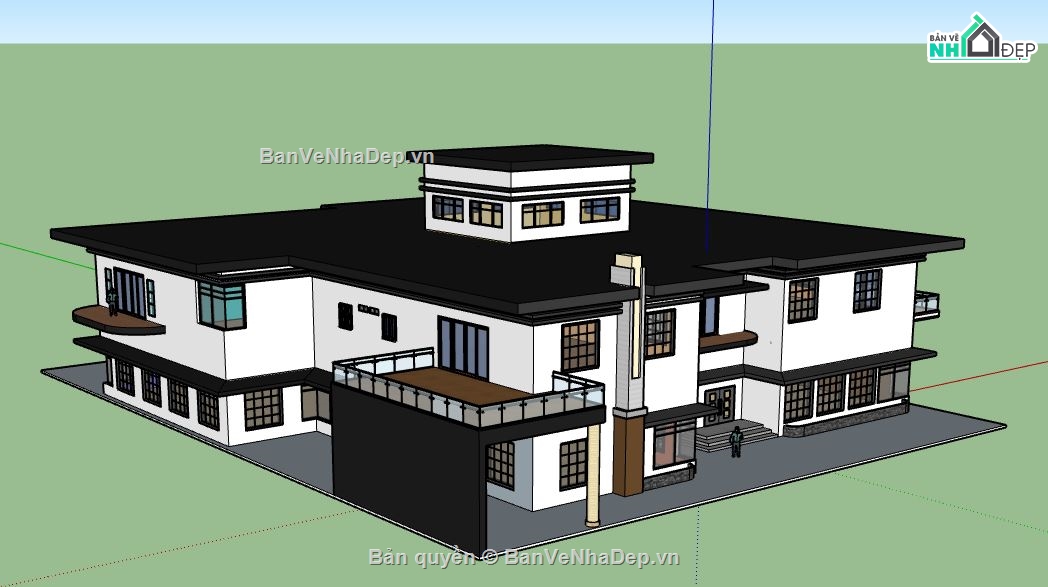 Biệt thự 2 tầng,model su biệt thự 2 tầng,biệt thự 2 tầng file su