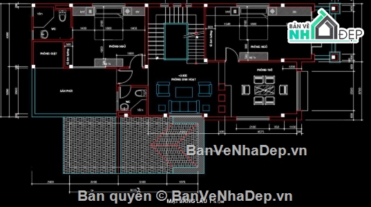biệt thự 2 tầng,cad biệt thự 2 tầng,biệt thự 2 tầng file cad,file cad biệt thự 2 tầng