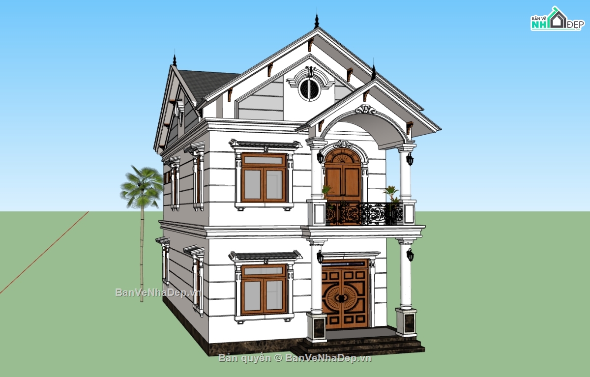 Biệt thự,su biệt thự,sketchup biệt thự