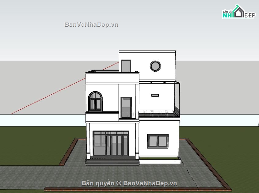 biệt thự 2 tầng,biệt thự,model biệt thự