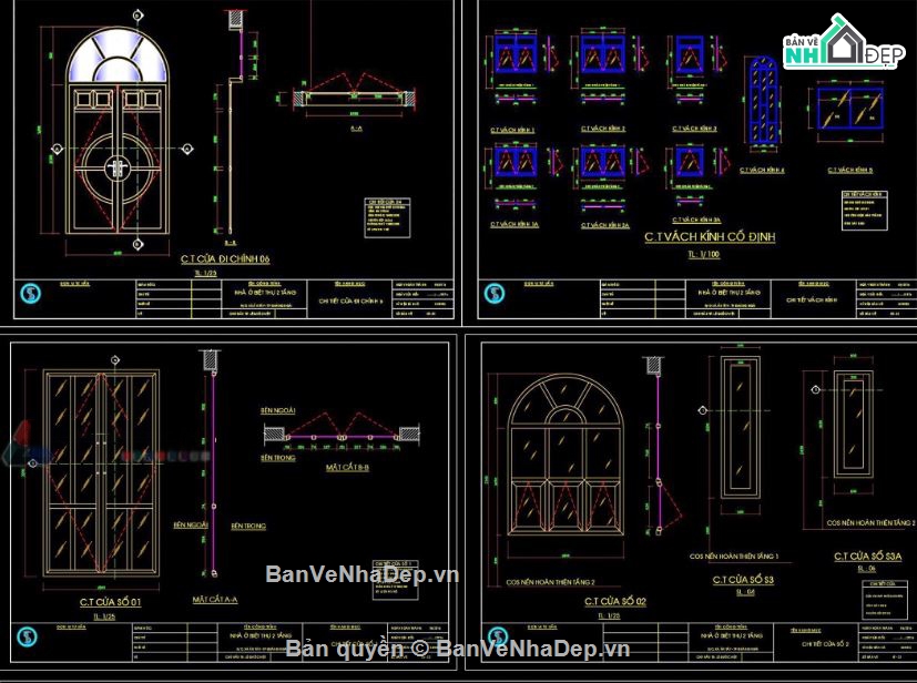 Biệt thự  2 tầng,file biệt thự 2 tầng,cad biệt thự 2 tầng