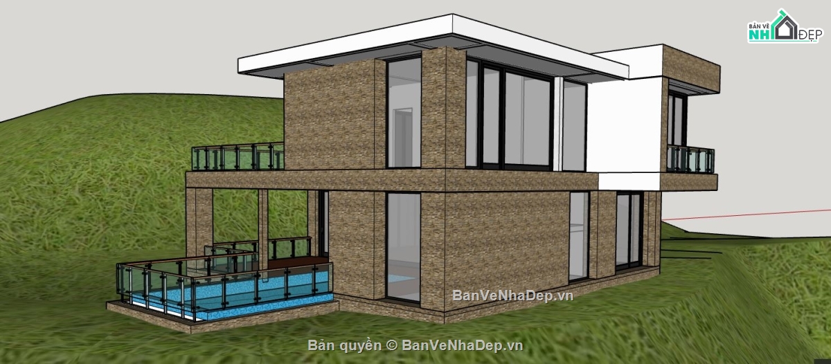 file su biệt thự,sketchup biệt thự,model su biệt thự