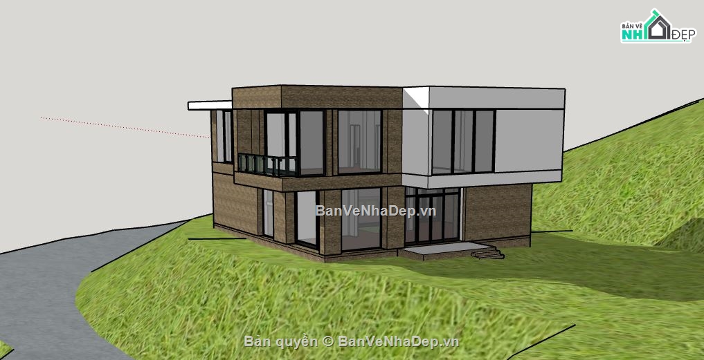 file su biệt thự,sketchup biệt thự,model su biệt thự