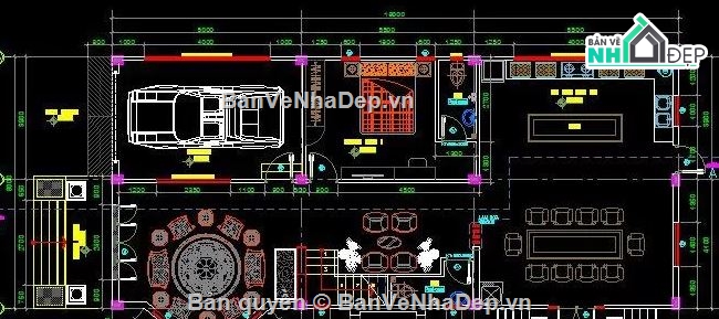 biệt thự 2 tầng,cad biệt thự 2 tầng,bản vẽ autocad biệt thự 2 tầng.,mẫu biệt thự 2 tầng cad