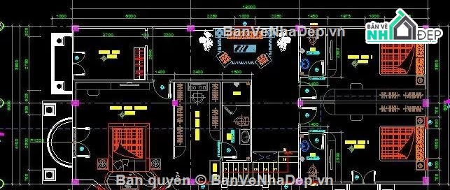biệt thự 2 tầng,cad biệt thự 2 tầng,bản vẽ autocad biệt thự 2 tầng.,mẫu biệt thự 2 tầng cad