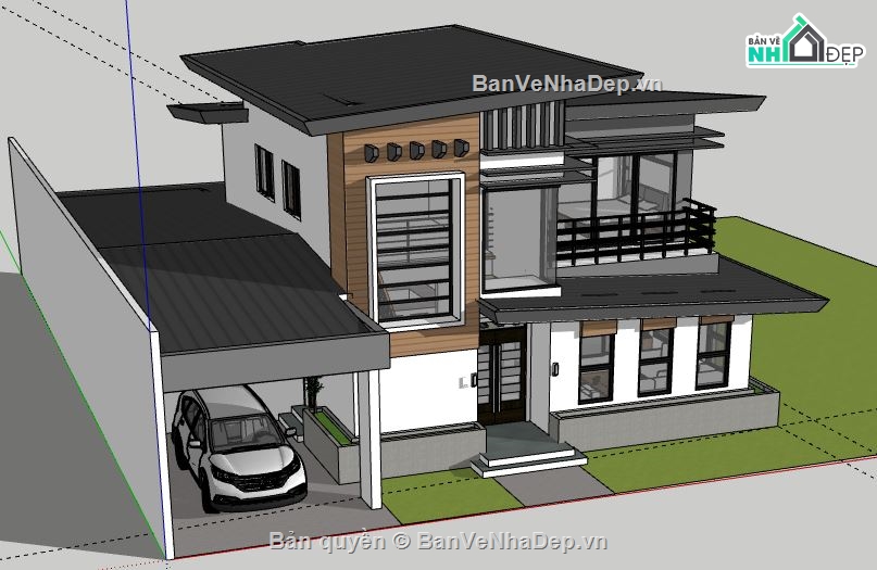 Biệt thự 2 tầng,file su biệt thự 2 tầng,biệt thự 2 tầng file su,model su biệt thự 2 tầng,biệt thự 2 tầng file sketchup