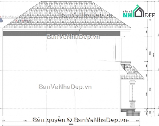 biệt thự 2 tầng,cad biệt thự 2 tầng,file cad biệt thự 2 tầng