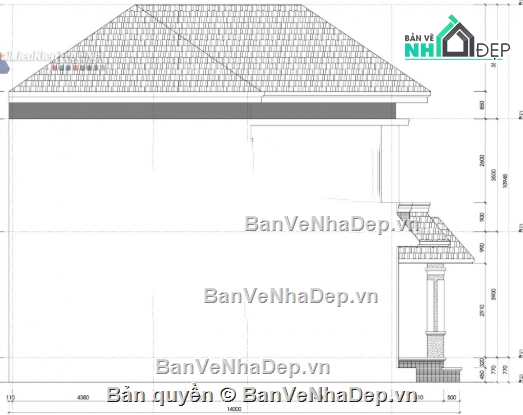 biệt thự 2 tầng,cad biệt thự 2 tầng,file cad biệt thự 2 tầng