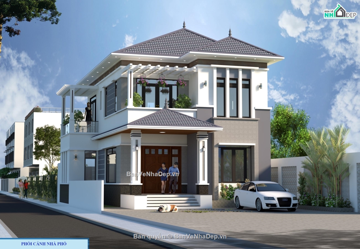 Tổng hợp file sketchup mẫu biệt thự nhà phố hiện đại