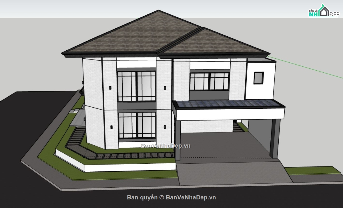 file su biệt thự 2 tầng,biệt thự 2 tầng model su,file sketchup biệt thự 2 tầng,model su biệt thự 2 tầng,biệt thự 2 tầng file su