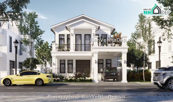 biệt thự 2 tầng,biệt thự 2 tầng đẹp,file 3dmax biệt thự 2 tầng