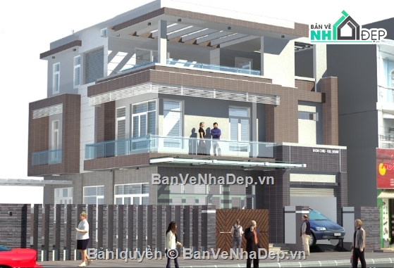 Biệt thự,biệt thự 3 tầng,cad biệt thự 3 tầng,file cad biệt thự 3 tầng