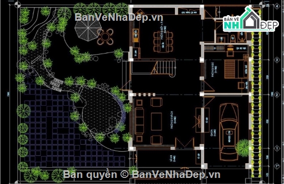 Biệt thự,biệt thự 3 tầng,cad biệt thự 3 tầng,file cad biệt thự 3 tầng