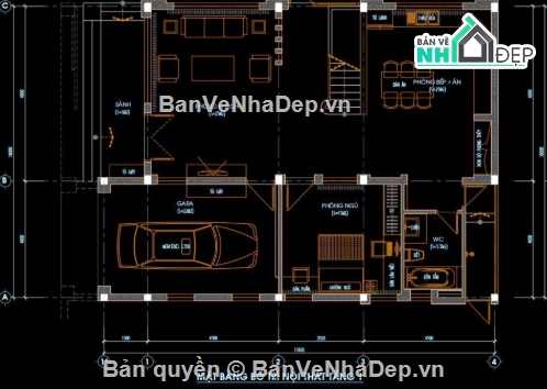 Biệt thự,biệt thự 3 tầng,cad biệt thự 3 tầng,file cad biệt thự 3 tầng