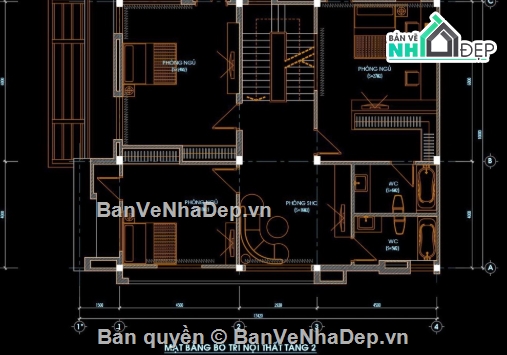 Biệt thự,biệt thự 3 tầng,cad biệt thự 3 tầng,file cad biệt thự 3 tầng