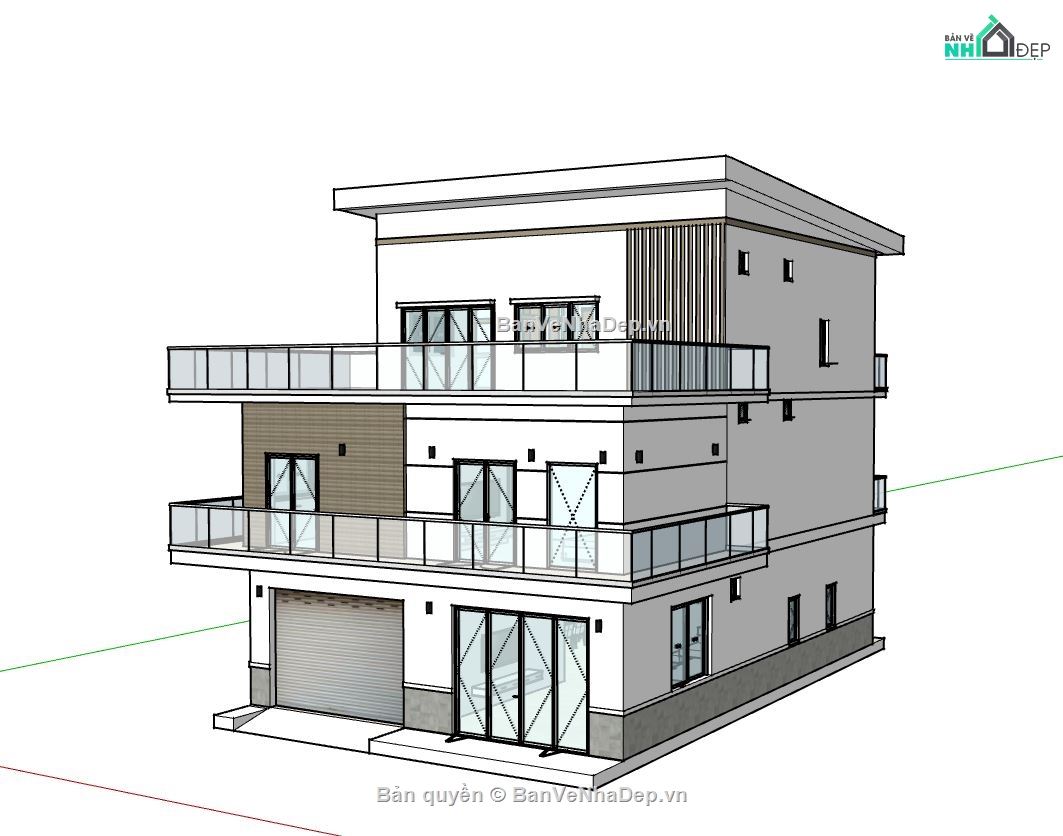 Biệt thự 3 tầng,model su biệt thự 3 tầng,file su biệt thự 3 tầng