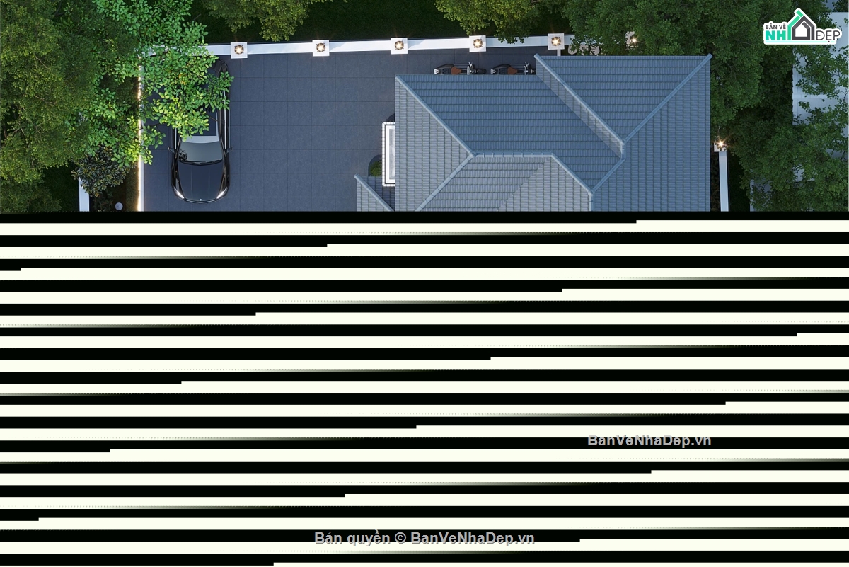 Bản vẽ biệt thự mái nhật,biệt thự 3 tầng mái nhật,biệt thự 3 tầng full file