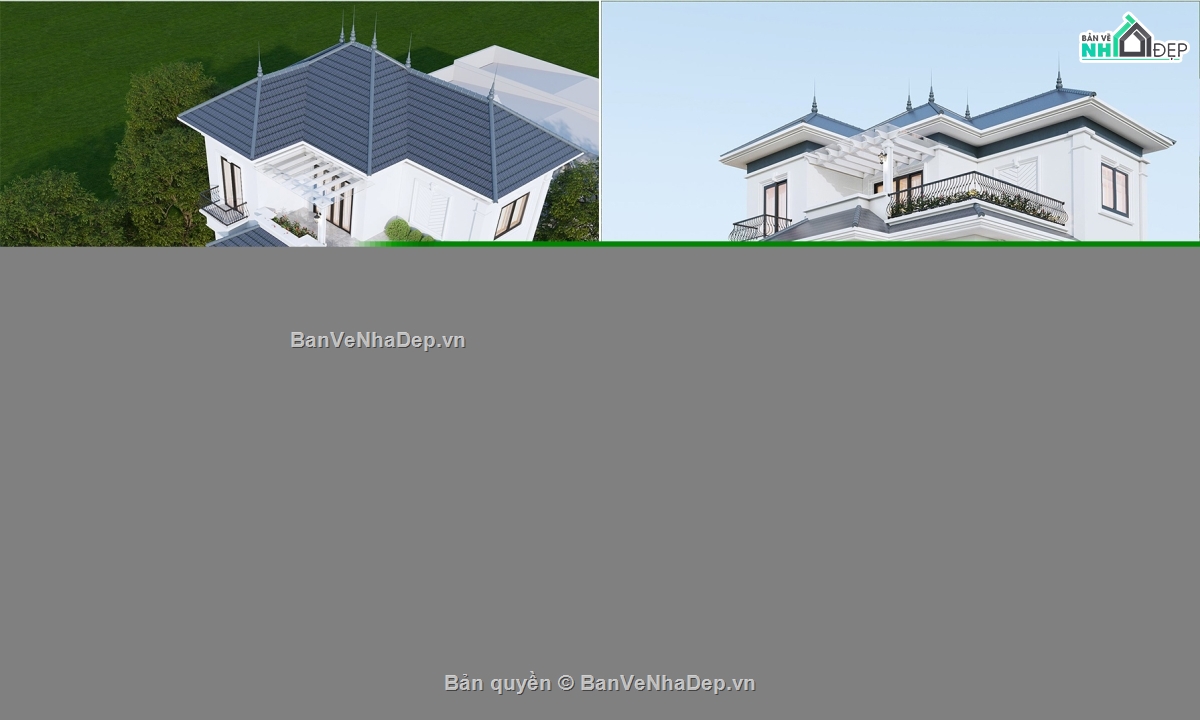 Bản vẽ biệt thự mái nhật,biệt thự 3 tầng mái nhật,biệt thự 3 tầng full file